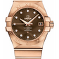 Omega Constellation Rose Gold 35 MM - Rose Gold Bracelet - Brown Diamond Dial - 123.50.35.20.63.001