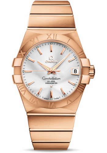 Omega Constellation Rose Gold 38 MM - Rose Gold Bracelet - Silver Dial - 123.50.38.21.02.001ç