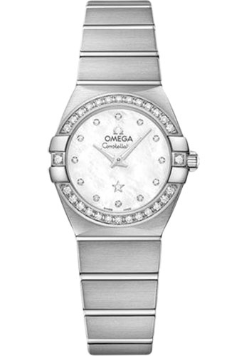 Omega Constellation White Gold 24 MM - White Gold Bracelet - Diamond Bezel - Mother-Of-Pearl Diamond Dial - 123.55.24.60.55.017