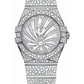 Omega Constellation White Gold 27 MM - White Gold Diamond Bracelet - Diamond Bezel - Mother-Of-Pearl Diamond Dial - 123.55.27.60.55.010