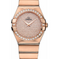 Omega Constellation Rose Gold 27 MM - Rose Gold Bracelet - Diamond Bezel - Diamond Paved Dial - 123.55.27.60.99.004