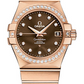 Omega Constellation Rose Gold 35 MM - Rose Gold Bracelet - Diamond Bezel - Brown Diamond Dial - 123.55.35.20.63.001