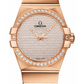 Omega Constellation Rose Gold 38 MM - Rose Gold Bracelet - Diamond Bezel - Diamond Paved Dial - 123.55.38.20.99.004