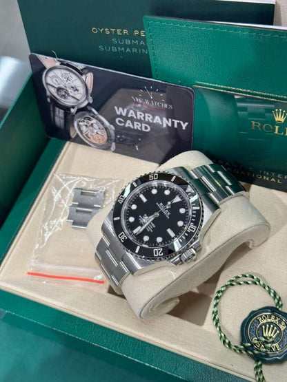 Rolex Oystersteel Submariner 41MM - Oyster Bracelet - Black No Date Dial - 124060