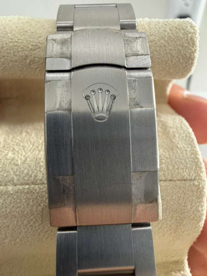 Rolex Stainless Steel Oyster Perpetual no date Watch - 41 MM - Oyster Bracelet - Turquoise Blue Dial - 124300-0006