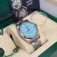 Rolex Stainless Steel Oyster Perpetual no date Watch - 41 MM - Oyster Bracelet - Turquoise Blue Dial - 124300-0006