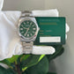 Rolex Stainless Steel Oyster Perpetual no date Watch - 41 MM - Oyster Bracelet - Green Dial - 124300 greio