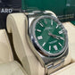 Rolex Stainless Steel Oyster Perpetual no date Watch - 41 MM - Oyster Bracelet - Green Dial - 124300 greio