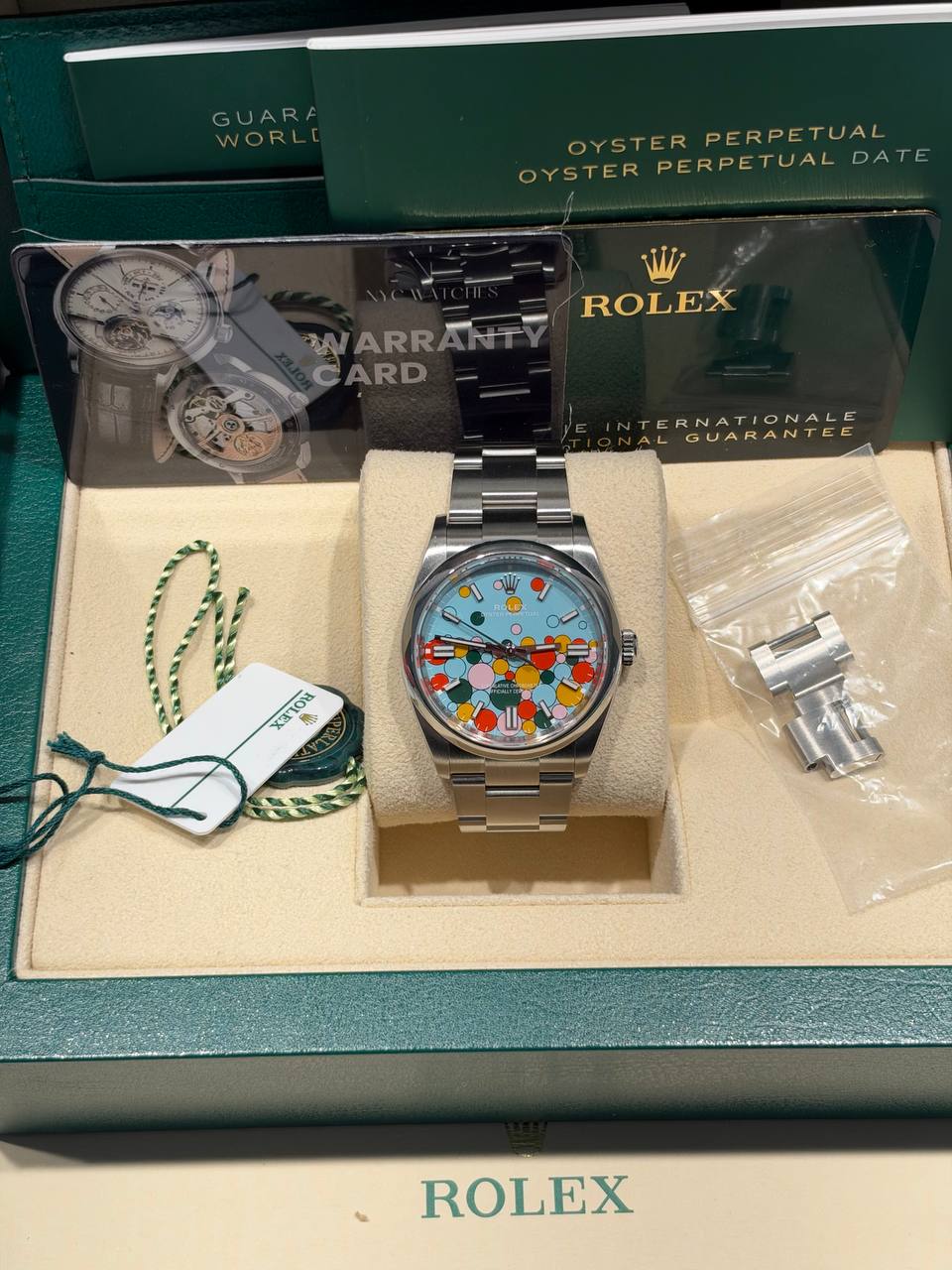 Rolex Celebration Dial Stainless Steel Oyster Perpetual Watch - 36 MM - Oyster bracelet - Domed Bezel - 126000-0009