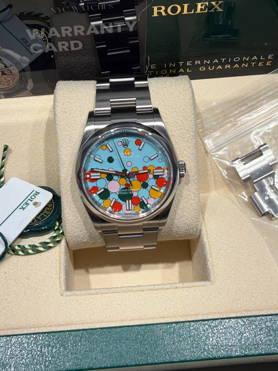 Rolex Celebration Dial Stainless Steel Oyster Perpetual Watch - 36 MM - Oyster bracelet - Domed Bezel - 126000-0009