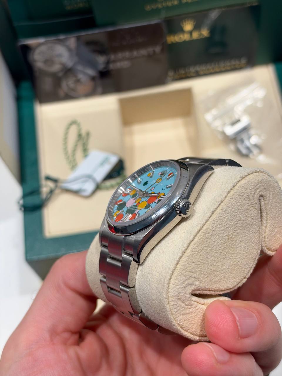 Rolex Celebration Dial Stainless Steel Oyster Perpetual Watch - 36 MM - Oyster bracelet - Domed Bezel - 126000-0009