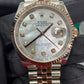 Rolex Stainless Steel And Pink Gold Datejust - 36 MM - Jubilee Bracelet - Fluted Bezel - Mother of Pearl Diamond Dial - 126231-0021