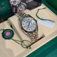 Rolex Stainless Steel And Pink Gold Datejust - 36 MM - Jubilee Bracelet - Fluted Bezel - Mother of Pearl Diamond Dial - 126231-0021