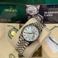 Rolex Stainless Steel And Pink Gold Datejust - 36 MM - Jubilee Bracelet - Fluted Bezel - Mother of Pearl Diamond Dial - 126231-0021