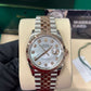 Rolex Stainless Steel And Pink Gold Datejust - 36 MM - Jubilee Bracelet - Fluted Bezel - Mother of Pearl Diamond Dial - 126231-0021