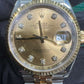 Rolex Stainless Steel And Yellow Gold Datejust - 36 MM - Jubilee Bracelet - Fluted Bezel - Champagne Diamond Dial - 126233 chdj