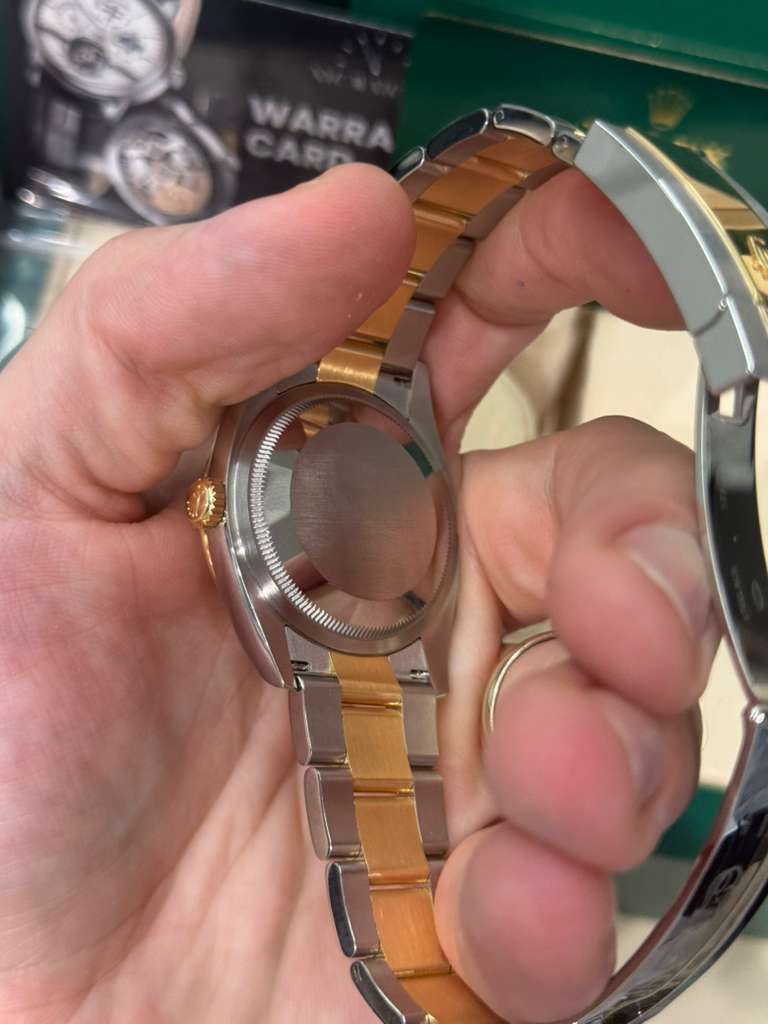 Rolex Stainless Steel And Yellow Gold Datejust - 36 MM - Oyster Bracelet - Fluted Bezel - Champagne Diamond Dial - 126233 chdo