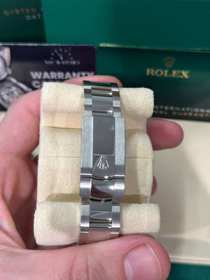 Rolex Stainless Steel And White Gold Datejust - 36 MM - Oyster Bracelet - Fluted Bezel - Mother Of Pearl Diamond Dial - 126234-0020