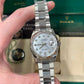 Rolex Stainless Steel And White Gold Datejust - 36 MM - Oyster Bracelet - Fluted Bezel - Mother Of Pearl Diamond Dial - 126234-0020