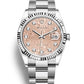 Rolex Stainless Steel And White Gold Datejust - 36 MM - Oyster Bracelet - Fluted Bezel - Pink Jubilee Roman Dial - 126234-0024