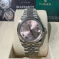 Rolex Stainless Steel And White Gold Datejust - 36 MM - Jubilee Bracelet - Fluted Bezel - Pink Diamond Roman Dial - 126234 pdr69j