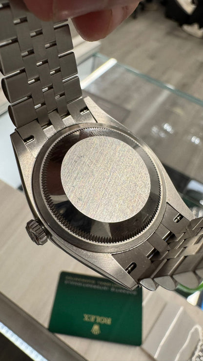 Rolex Stainless Steel And White Gold Datejust - 36 MM - Jubilee Bracelet - Fluted Bezel - Silver Diamond Dial - 126234-0029