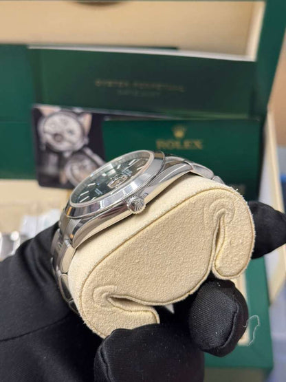 Rolex Stainless Steel Datejust 41 Date Watch - 41 MM - Oyster Bracelet - Smooth Bezel - Black Dial - 126300-0011