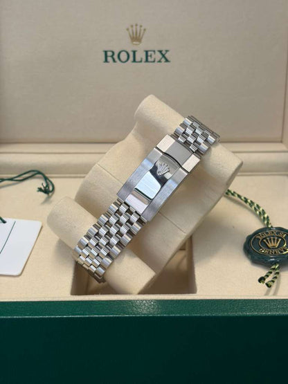Rolex Stainless Steel Datejust 41 Date Watch - 41 MM - Jubilee Bracelet - Smooth Bezel - Black Dial - 126300-0012