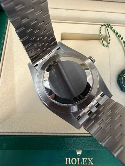 Rolex Stainless Steel Datejust 41 Date Watch - 41 MM - Jubilee Bracelet - Smooth Bezel - Black Dial - 126300-0012