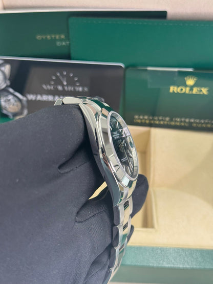 Rolex Stainless Steel Datejust 41 Date Watch - 41 MM - Oyster Bracelet - Smooth Bezel - Blue Dial - 126300-0001