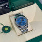 Rolex Stainless Steel Datejust 41 Date Watch - 41 MM - Oyster Bracelet - Smooth Bezel - Blue Roman Dial - 126300 blro