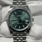 Rolex Stainless Steel Datejust 41 Date Watch - 41 MM - Jubilee Bracelet - Smooth Bezel - Mint Green Dial - 126300-0020