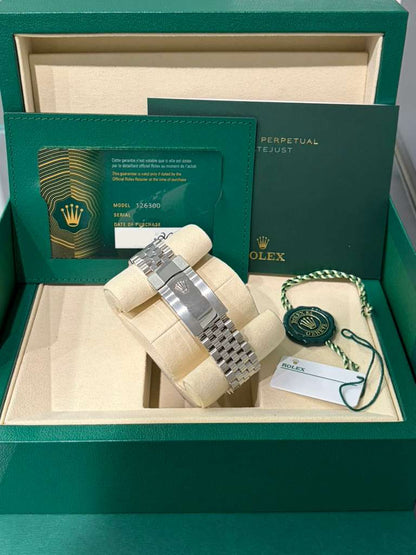 Rolex Stainless Steel Datejust 41 Date Watch - 41 MM - Jubilee Bracelet - Smooth Bezel - Mint Green Dial - 126300-0020