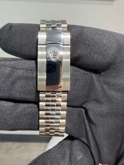 Rolex Stainless Steel Datejust 41 Date Watch - 41 MM - Jubilee Bracelet - Smooth Bezel - Mint Green Dial - 126300-0020