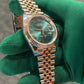Rolex Stainless Steel and Pink Gold Datejust 41 Date Watch - 41 MM - Jubilee Bracelet - Fluted Bezel - Mint Green Roman Dial - 126331-0022