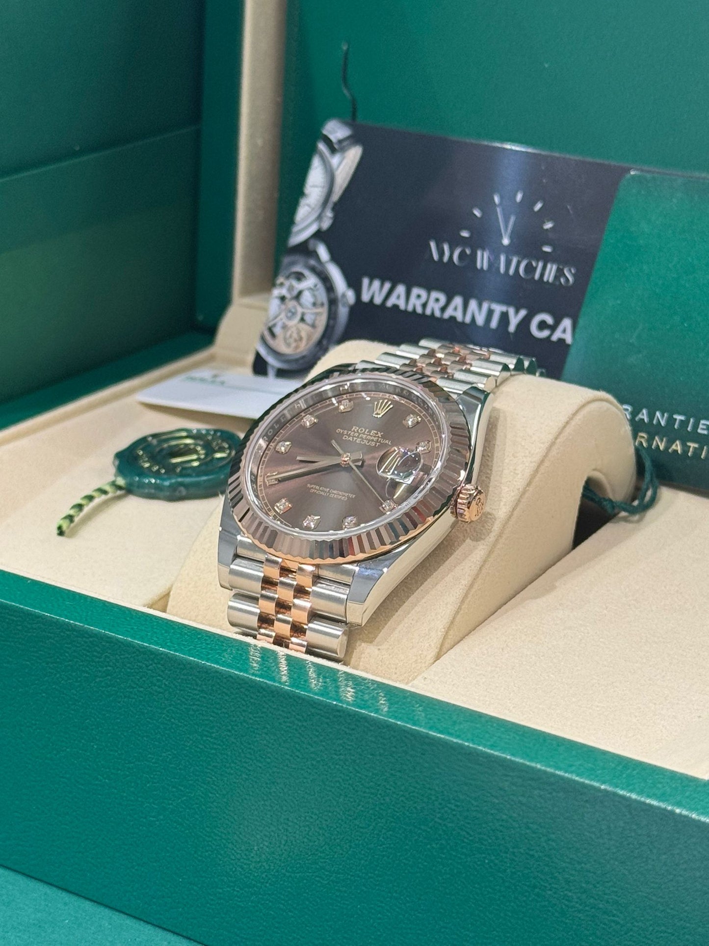 Rolex Stainless Steel and Pink Gold Datejust 41 Date Watch - 41 MM - Jubilee Bracelet - Fluted Bezel - Chocolate Diamond Dial - 126331 chodj