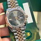 Rolex Stainless Steel and Pink Gold Datejust 41 Date Watch - 41 MM - Jubilee Bracelet - Fluted Bezel - Wimbledon Dial - 126331 slgrj