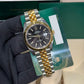 Rolex Stainless Steel and Yellow Gold Datejust 41 Date Watch - 41 MM - Jubilee Bracelet - Fluted Bezel - Black Dial - 126333 bkij