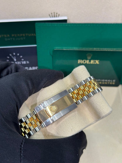 Rolex Stainless Steel and Yellow Gold Datejust 41 Date Watch - 41 MM - Jubilee Bracelet - Fluted Bezel - Black Dial - 126333-0014