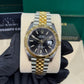 Rolex Stainless Steel and Yellow Gold Datejust 41 Date Watch - 41 MM - Jubilee Bracelet - Fluted Bezel - Black Dial - 126333 bkij