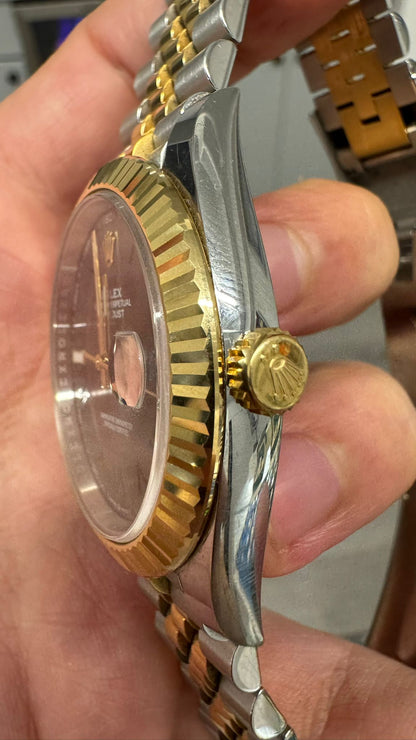 Rolex Stainless Steel and Yellow Gold Datejust 41 MM - Jubilee Bracelet - Fluted Bezel - Wimbledon Dial - 126333-0020
