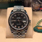 Rolex Stainless Steel and White Gold Datejust 41 Date Watch - 41 MM - Jubilee Bracelet - Fluted Bezel - Black Diamond Dial - 126334-0012
