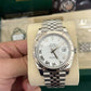 Rolex Stainless Steel and White Gold Datejust 41 Date Watch - 41 MM - Jubilee Bracelet - Fluted Bezel - White Roman Dial - 126334-0024