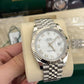 Rolex Stainless Steel and White Gold Datejust 41 Date Watch - 41 MM - Jubilee Bracelet - Fluted Bezel - White Roman Dial - 126334-0024