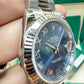 Rolex Stainless Steel and White Gold Datejust 41 Date Watch - 41 MM - Oyster Bracelet - Fluted Bezel - Blue Roman Dial - 126334-0025