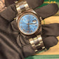 Rolex Stainless Steel and White Gold Datejust 41 Date Watch - 41 MM - Oyster Bracelet - Fluted Bezel - Blue Roman Dial - 126334-0025
