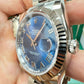 Rolex Stainless Steel and White Gold Datejust 41 Date Watch - 41 MM - Oyster Bracelet - Fluted Bezel - Blue Roman Dial - 126334-0025