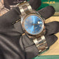 Rolex Stainless Steel and White Gold Datejust 41 Date Watch - 41 MM - Oyster Bracelet - Fluted Bezel - Blue Roman Dial - 126334-0025