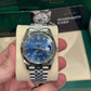 Rolex Stainless Steel and White Gold Datejust 41 Date Watch - 41 MM - Jubilee Bracelet - Fluted Bezel - Blue Diamond Dial - 126334-0016