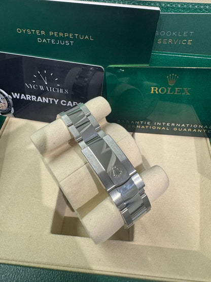 Rolex Stainless Steel and White Gold Datejust 41 Date Watch - 41 MM - Oyster Bracelet - Fluted Bezel - Blue Dial - 126334-0001